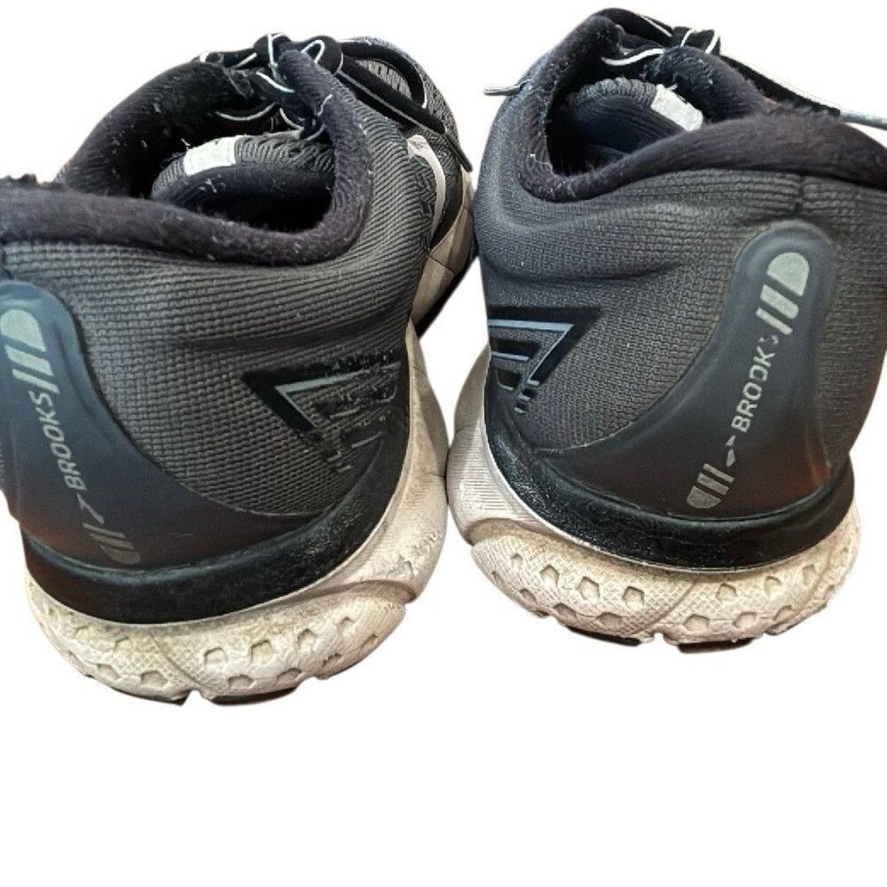 Brooks Ghost Gray/Black Solid Low Top Lace-Up Running Sneakers Mesh Upper size 9 - Picture 8 of 16